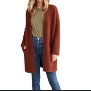 PINA ROSSI DUSTER CARDIGAN SIZE XL chunky winter cozy fall fashion